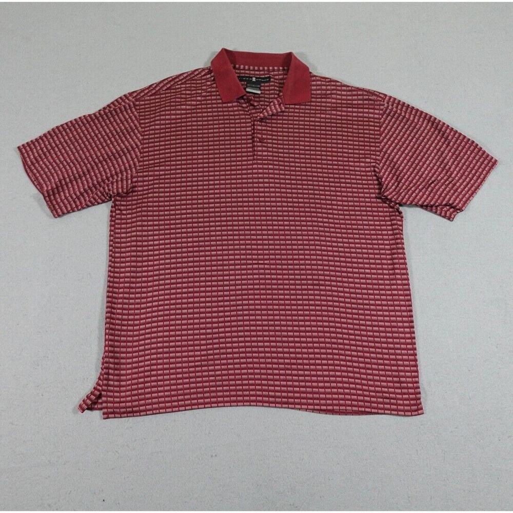 Nike Golf‎ Tiger Woods Collection Polo Shirt Men L Burgundy Performance Stretch